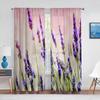 Деревенский сиреневый цветок фиолетовый лавандовый цветочный прозрачные шторы для гостиной спальни кухни тюль вуаль шторы окна драпировка 2 шт