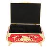 Vintage Jewelry Box Glossy Exquisite Rust Resistant Rose Relief Design Jewelry Storage Box