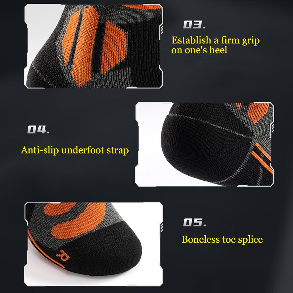 Лыжные носки для мужчин и женщин, дышащие компрессионные чулки, термоноски, теплые толстые зимние носки выше колена для занятий спортом на открытом воздухе