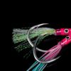 With Glow Rubber Skirts Sea Trolling Jigging Hook Double Eyes Fishing Assist Hooks Jig Fishhooks