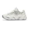 New Slip Resistant, Abrasion Resistant, Breathable Low Top Chunky Sneakers Women's White Gray 122538888R-1