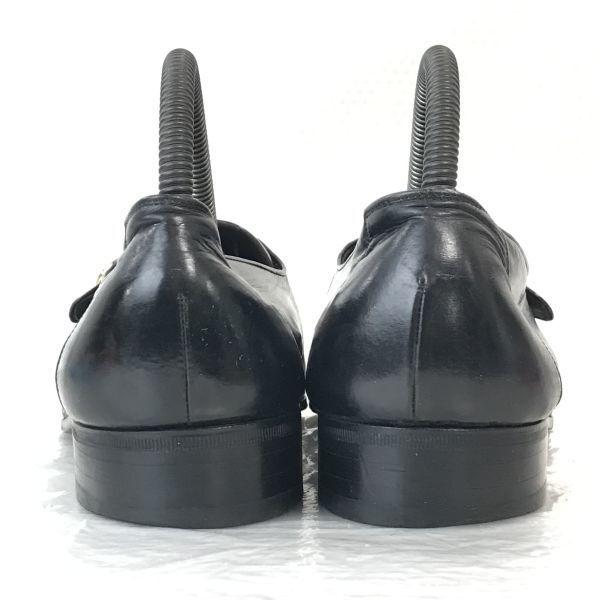GINZA-1897-TOKYO FUTABAYA Кожаные лоферы-монки 23.0 Черные деловые туфли(ИСПОЛЬЗОВАЛ)