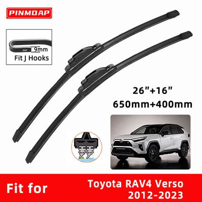 Автомобильные дворники с двойной резиной для RAV4 Verso 2012-2023 Передние щетки Резак Автомобильные детали Аксессуары Стеклоочистители Изнашиваемые детали