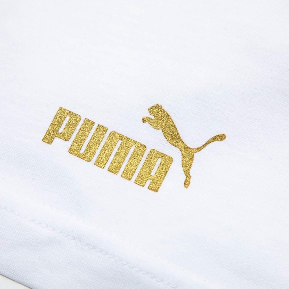 Puma Манчестер Сити Год Кролика Футболка с короткими рукавами и буквенным принтом Мужские топы Белые 772349-24