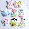 Мультяшные заколки для волос Sanrio с животными, смоляными украшениями и кремовым клеем для DIY-проектов