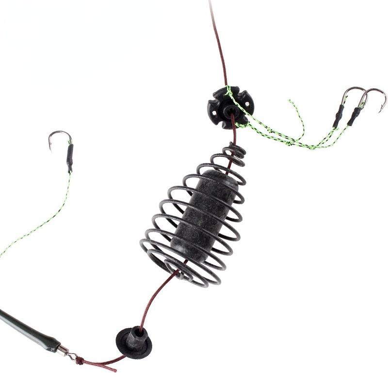 30-80g Carp Fishing Bait Cage Line Group High Carbon Steel Metal Feeder Hook Sinking Artificial Lure Accessories