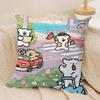cute girl Korean Line Ppuppy Cushion Cover Silky Short Plush Invisible Zipper Dustproof Sofa Pillow Case For Home Decor
