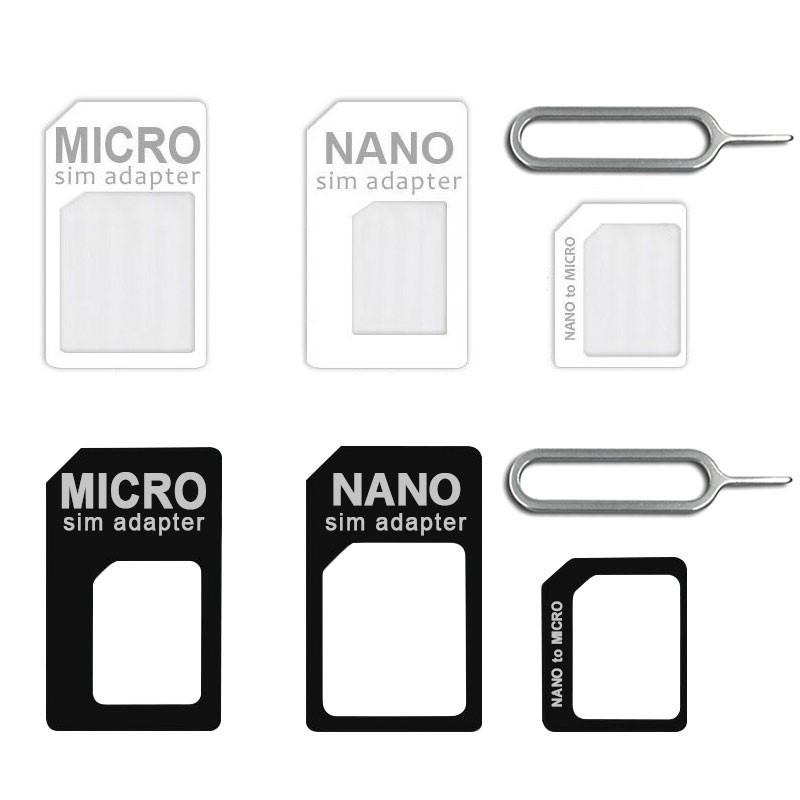 1 Набор NanoSIM-карта к Micro Standard Адаптер-конвертер Для Мобильного Телефона Адаптер SIM-карты Конвертер Универсальные Телефоны для Nano Sim
