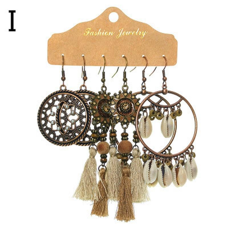 Винтажные большие круглые разноцветные серьги из бисера, комплект для женщин, этнические серьги в стиле бохо с кисточками и перьями, длинные серьги-капли «Ловец снов», ювелирные изделия