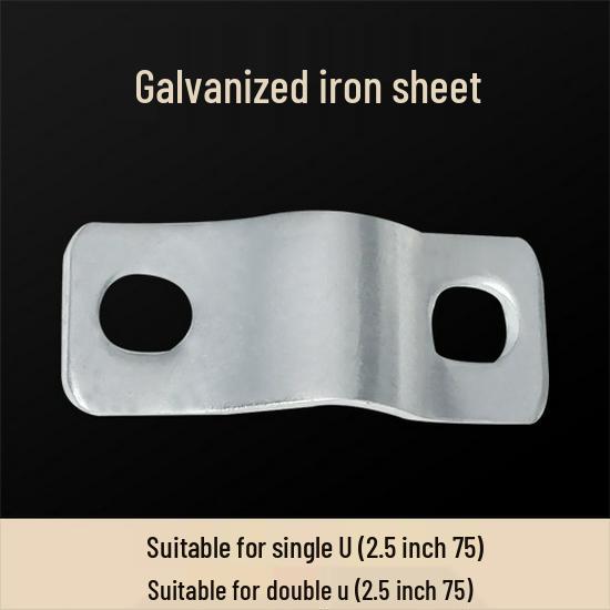 Двойной U-образный зажим из нержавеющей стали для койки для родов/крепеж для шланга теплицы (оцинкованный)