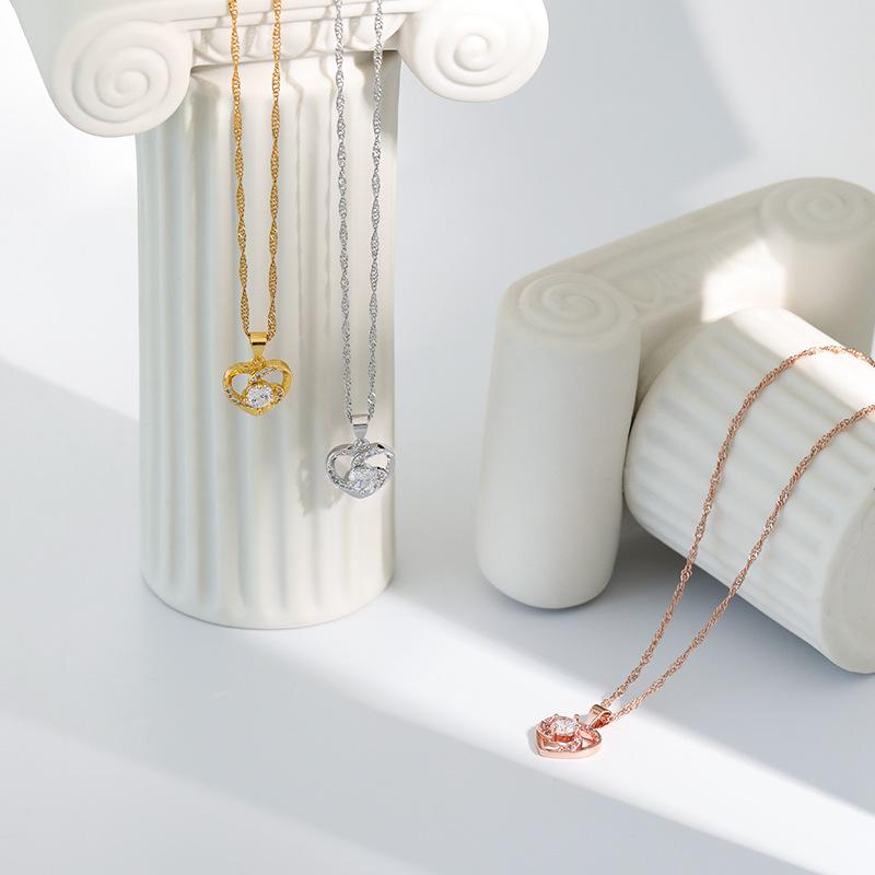 Ожерелье с бриллиантами Love INS Simple Couple Универсальное классическое ожерелье с бриллиантами в форме сердца