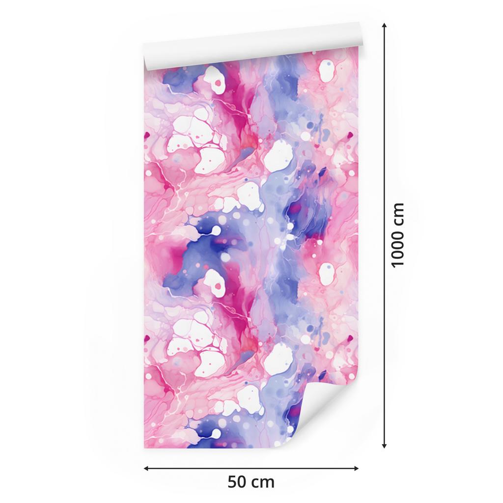 Wallpaper Pink and purple ink powder pink and blue 50x1000