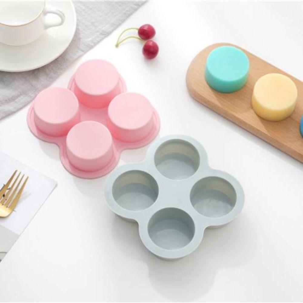 4 Cavity Silicone Mold Non-Stick Round Shape Eggs Mold New Steamer Cooking Mold Egg Pan