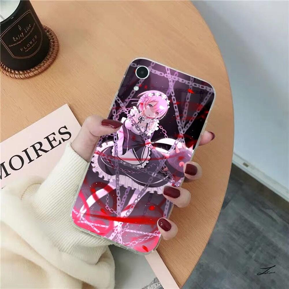 Чехол для телефона ReZERO Рам Рем для iPhone 15 8 7 6 6S Plus X SE 2020 XR XS 14 11 12 13 Mini Pro Max