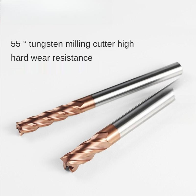 55 Degree Tungsten Steel Milling Cutter 4-blade Extended Carbide End Mill 200 Length And 150 Length CNC Hardware Tool