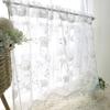 Pureaqu Stylish White Floral Cafe Short Lace Curtain for Small Partition Kitchen Half Window Living Coffee 1 150cm Wide X 80cm Long Curtain, Windows,