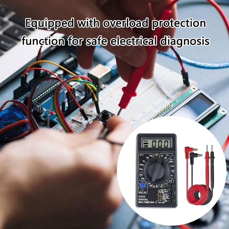 Small LCD Digital Multimeter with Frequency Counter Auto Ranging Function ABS for Electronic Repair & Maintenance