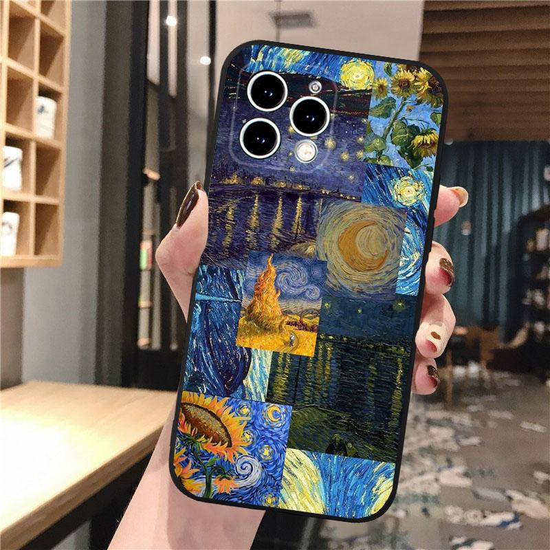 Чехол для телефона с рисунком Ван Гога для iPhone 15 14 Pro Max 13 12 11 Pro Max XSMax XR 12 13 mini 14 Plus Shell