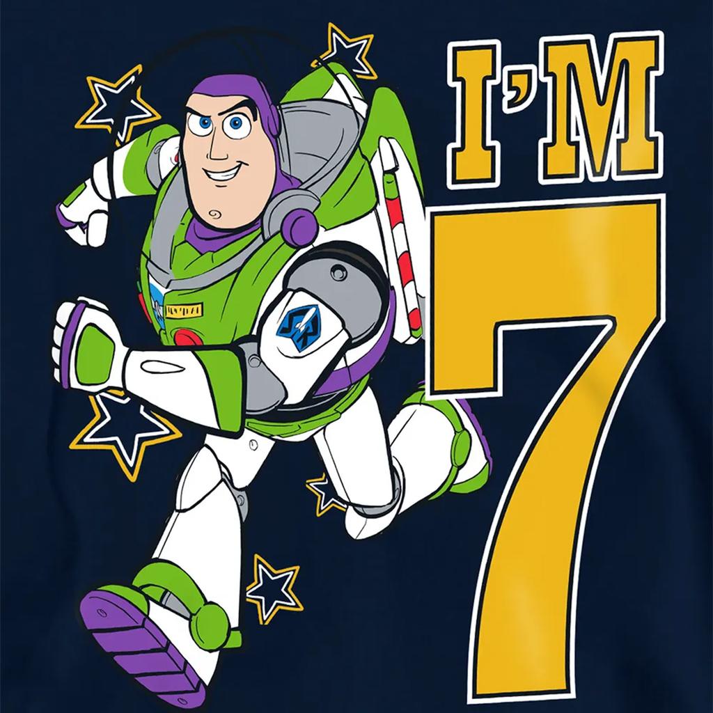 Toy Story Childrens/Kids I'm 7 Buzz Lightyear Birthday Hoodie