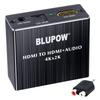 BLUPOW 4K30Hz HDMI Аудио Разделитель (Оптический цифровой и 3,5-мм стерео аудиовыход) Цифровой аудио и звуковой разделитель, 2160P, HDCP1.4, Поддержка 3D, Comp