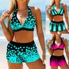 Womens Print  Set Swimsuit Swimwear Bathing Suit Beachwear Two Pieces Bikini Plus Size