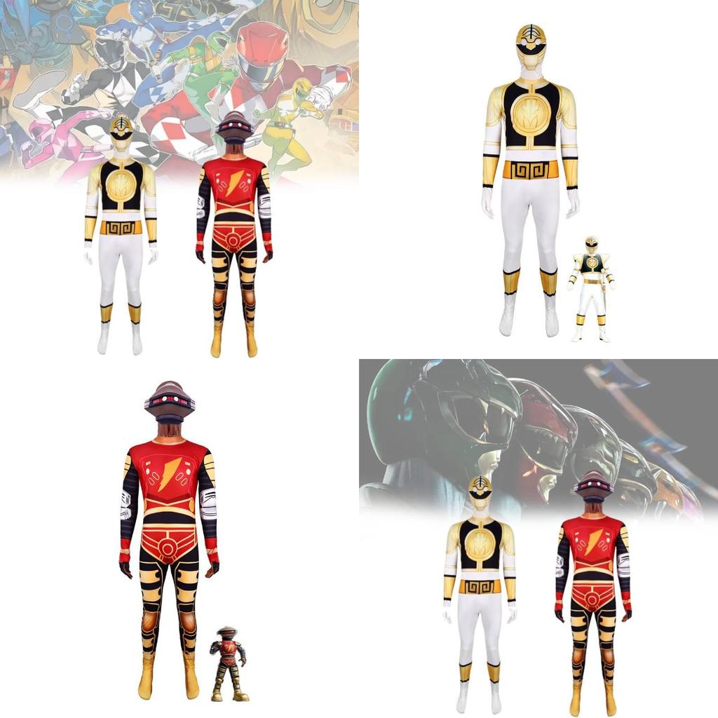 Костюм для косплея Могучих Морфинов Пауэр Рейнджерс Динозавры для детей на Хэллоуин, костюм для вечеринки
