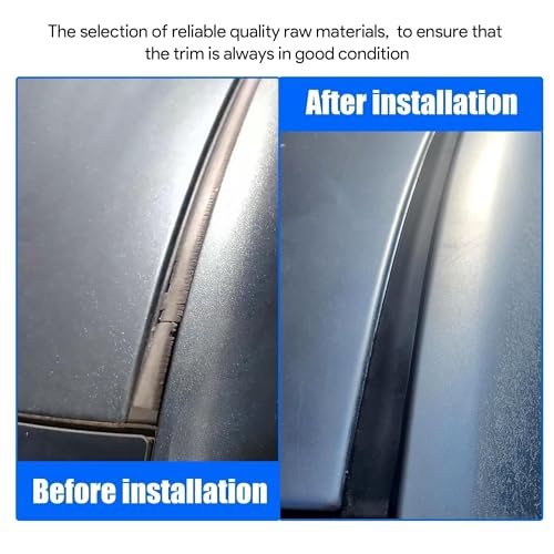 Toyota Yaris sedan roof rain gutter trim, a pair for left and right sides, black (75552-52140 left L, 75551-52160 right R)