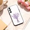 L-Лаванда P-Фиолетовый F-Цветы Чехол для телефона Для Samsung Galaxy A73,A72,A71,A70,A53,A52,A51,Другие Мягкий черный корпус
