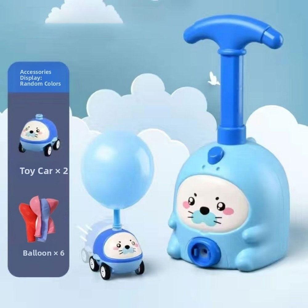 Stimulating Inertia Balloon Launcher Toy Balloon Powered Car Toy Children Educational