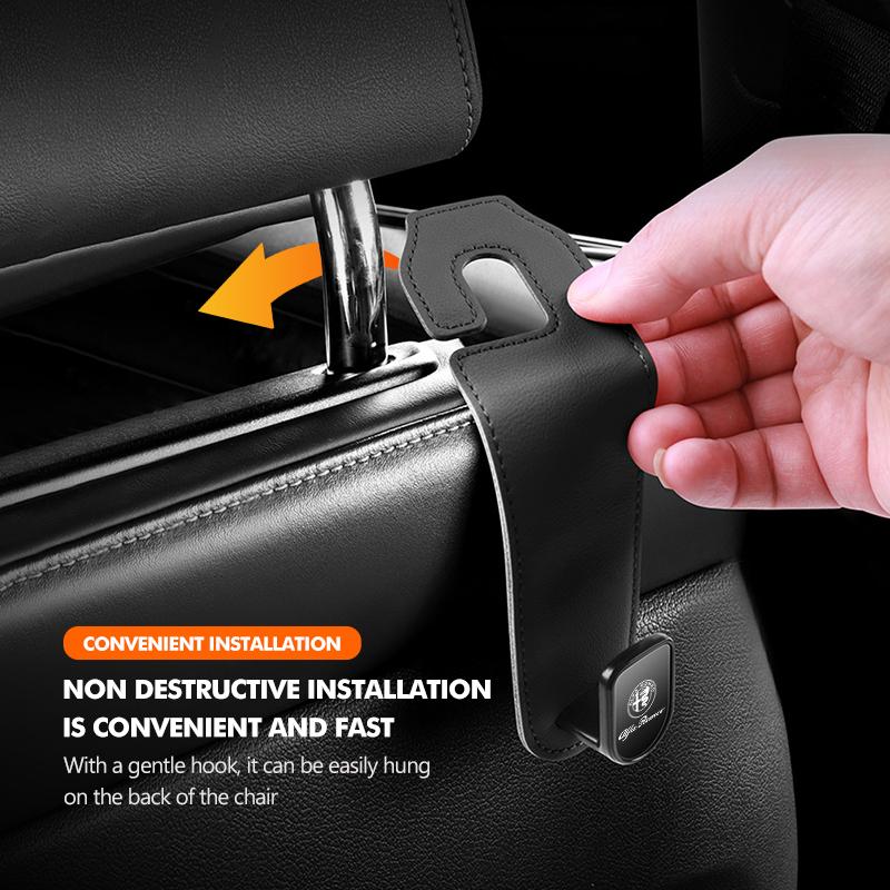 Car Rear Seat Storage Hanging Hook Handbag Clothes Bracket For Alfa Romeo 159 Giulietta Giulia 147 Mito 156 159 166 GT Stelvio