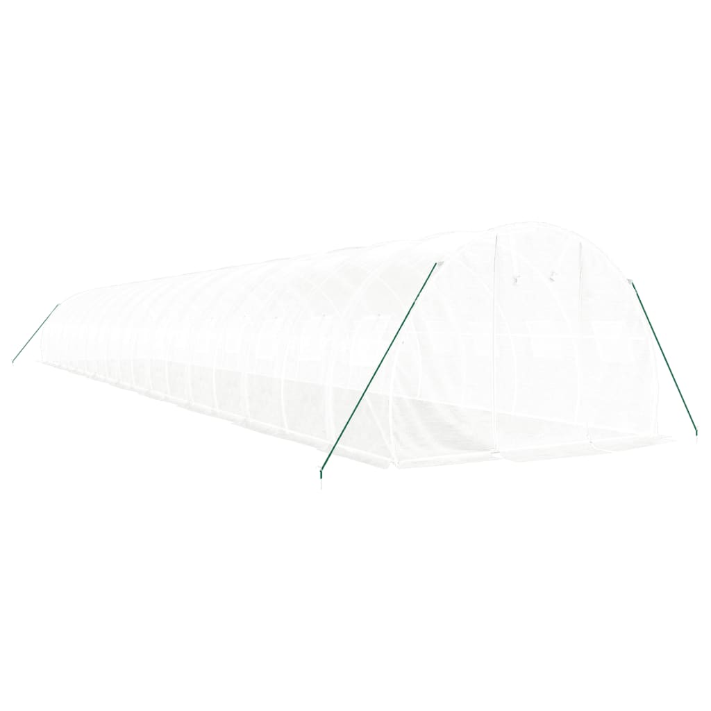 Greenhouse with Steel Frame White 54 m² 18 x 3 x 2 m