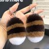 [Cute Little Tail] Imitation Mink Fur Car Keychain Pendant Plush Doll School Bag Pendant Gift
