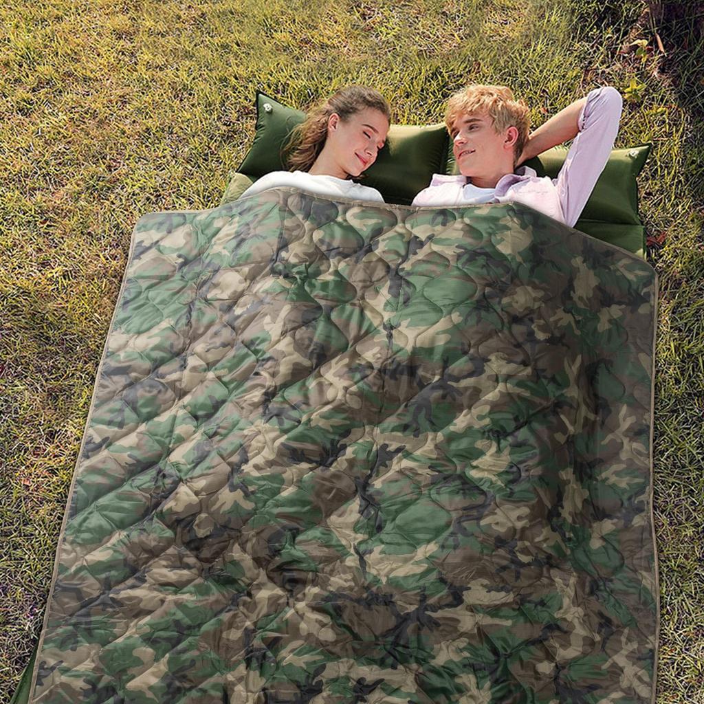 MENFLY Camouflage Camping Quilt Portable Camp Accessories Picnic Thermal Blanket Ultralight Travel Sleeping Mattress Tourist Mat