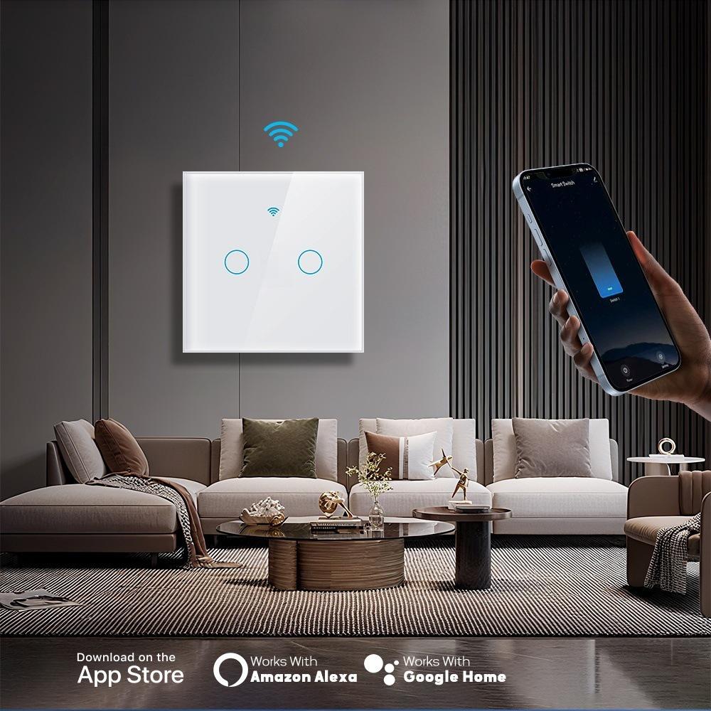 Умный WiFi настенный выключатель Graffiti с приложением и голосовым управлением Alexa