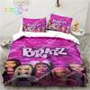 Мультяшный Комплект Постельного Белья Bratz для Спальни Мягкое Современное Покрывало Удобный Детский Пододеяльник Чехол для Одеяла и Наволочка