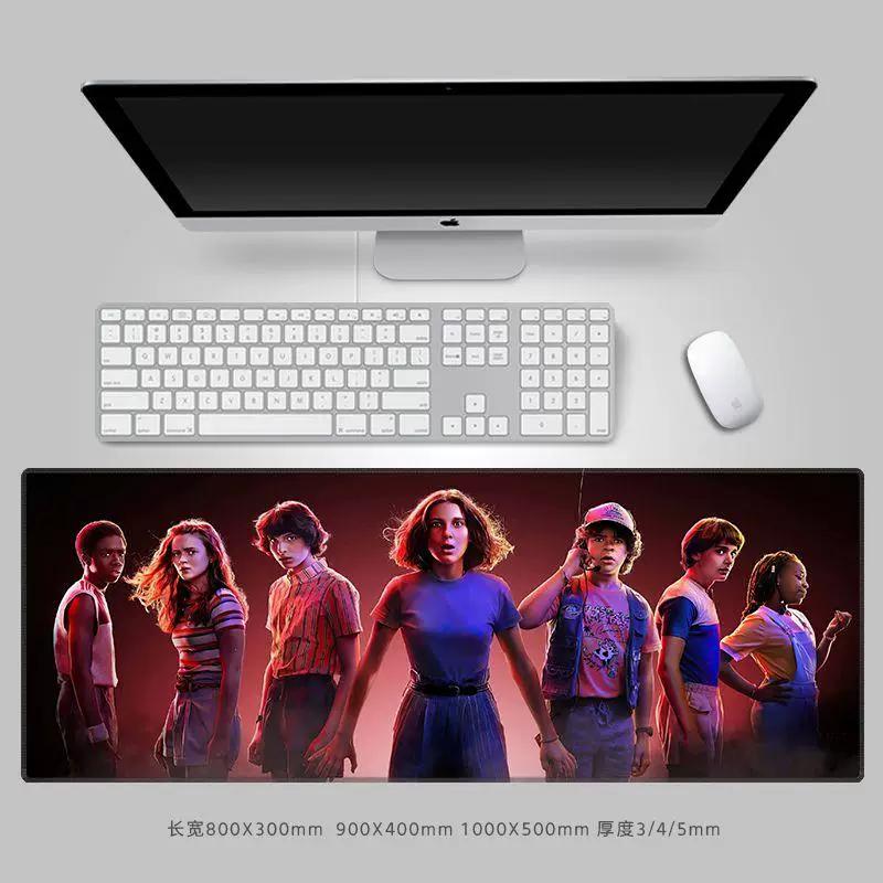 Премиальная персонализированная креативная коврик для мыши StrangerThings кожаный коврик для мыши периферийная подставка для клавиатуры компьютера большого размера офисный коврик для стола коврик для клавиатуры