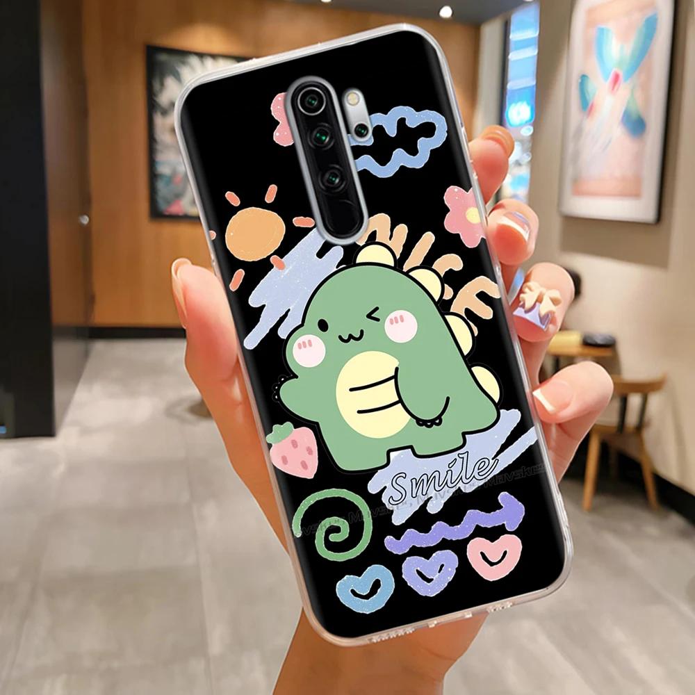 Чехлы из ТПУ для Redmi Note 8 Pro Чехол Прозрачный Красивые Цветы Легкий Чехол для Xiaomi Redmi Note8 Pro Корпус Телефона Fundas