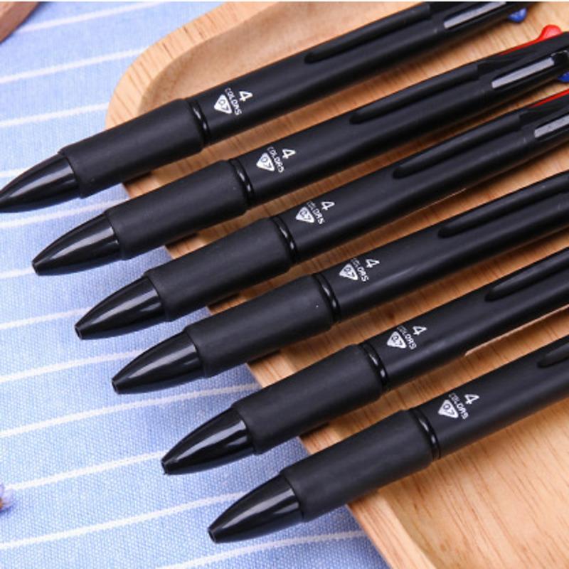 4 шт., многоцветная ручка 4 в 1, креативная шариковая ручка, красочные выдвижные шариковые ручки, многофункциональная ручка для маркера, канцелярские принадлежности