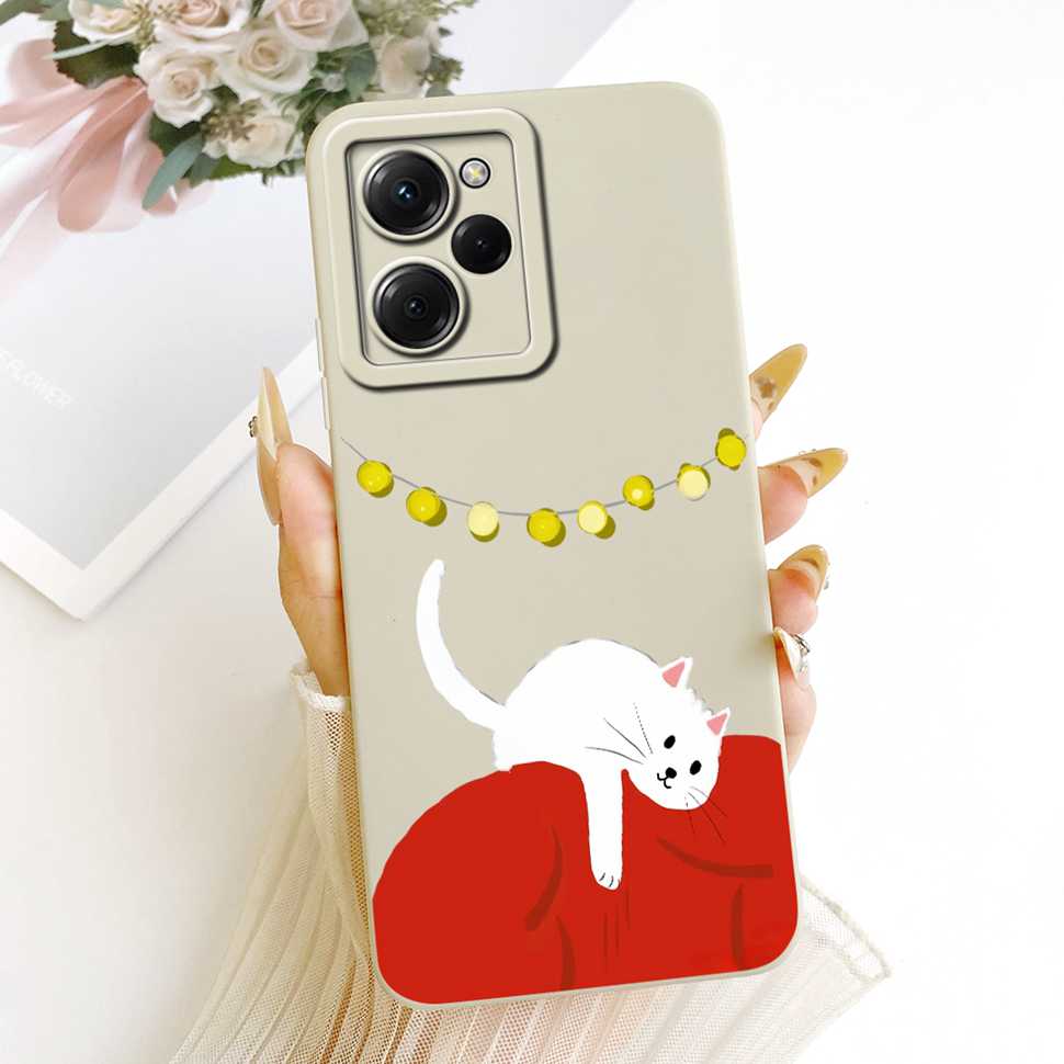 For Xiaomi Poco X5 Pro 5G Case Cute Cat Luck Soft Silicone Funda Phone Case For PocoX5 Poco X5 Pro Back Cover Full Bumper