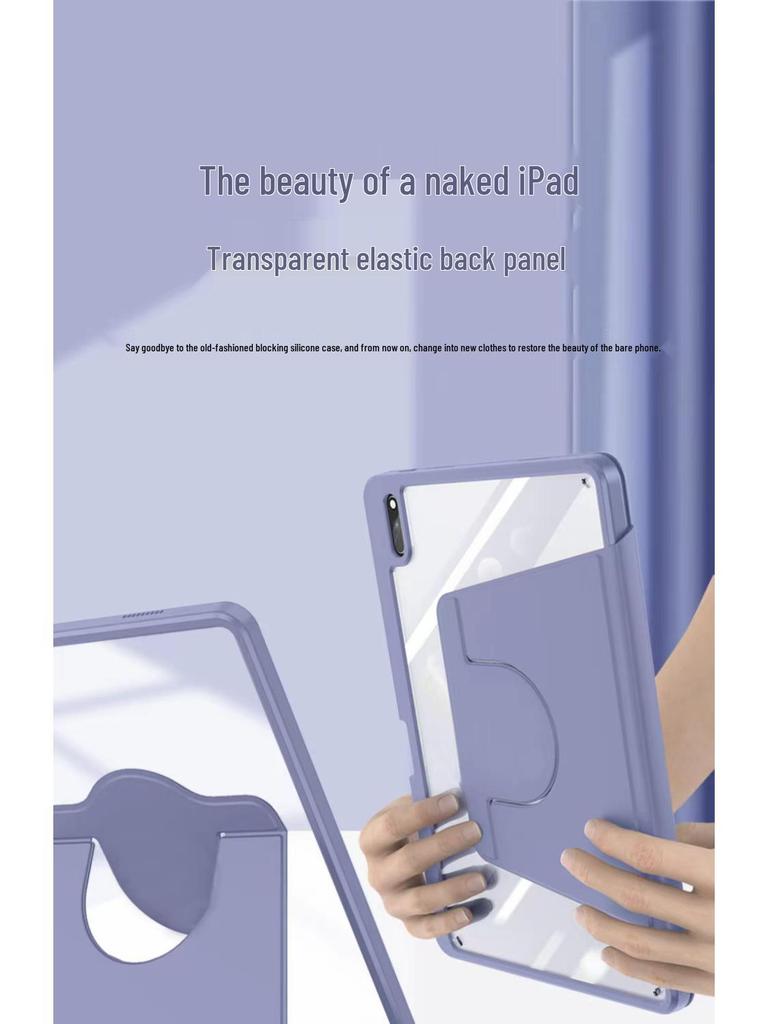 Huawei MatePad 11 Case: Acrylic Protective Shell with Pen Slot & 360° Rotation for Air 11.5S.
