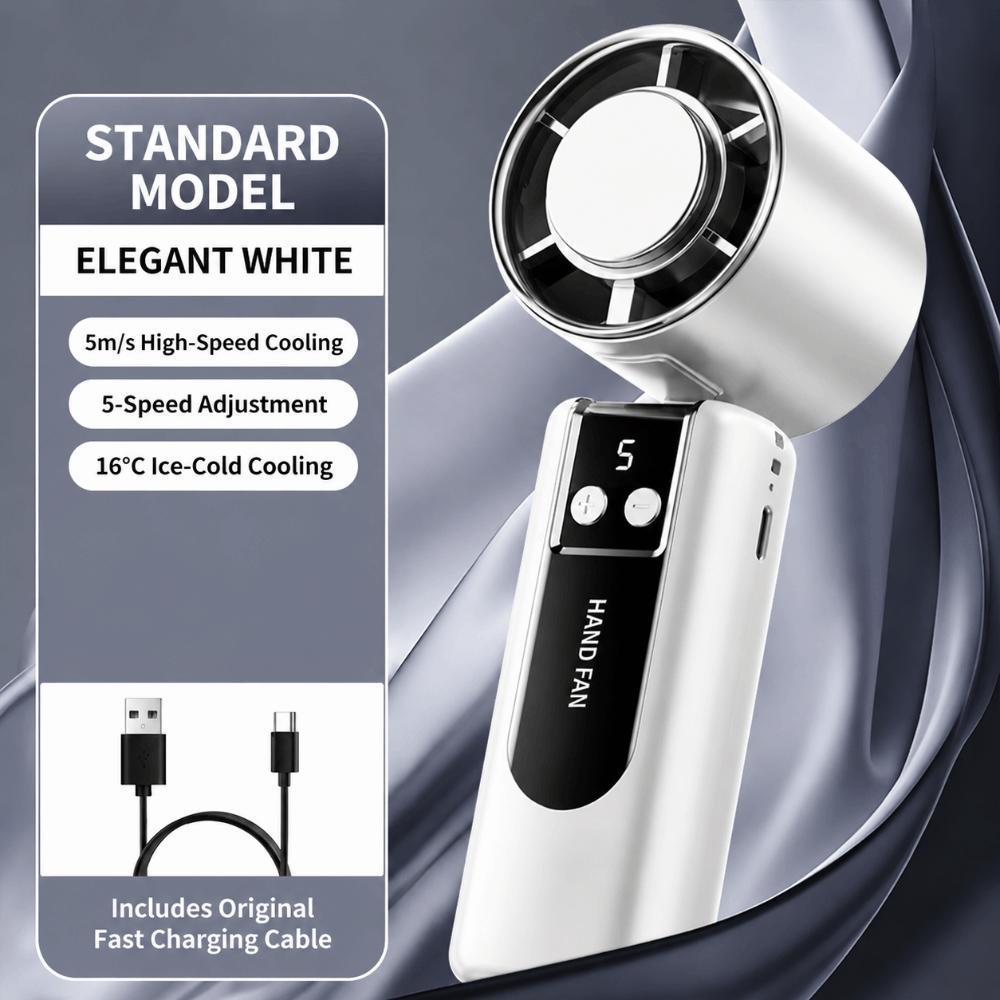 199-speed High-speed Handheld Fan Digital Display Air Conditioner Fan New Portable Fan Outdoor