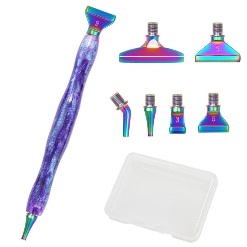 Набор ручек для алмазной живописи из смолы для вышивки, пластиковый/металлический 5D инструмент для алмазной живописи