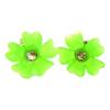 [R8216] - Серьги «Флора» зеленые - 13 мм