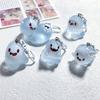 Halloween Jelly Ghost Keychain 3D Cartoon Glow-In-The-Dark Elf Pendant Holiday Gift