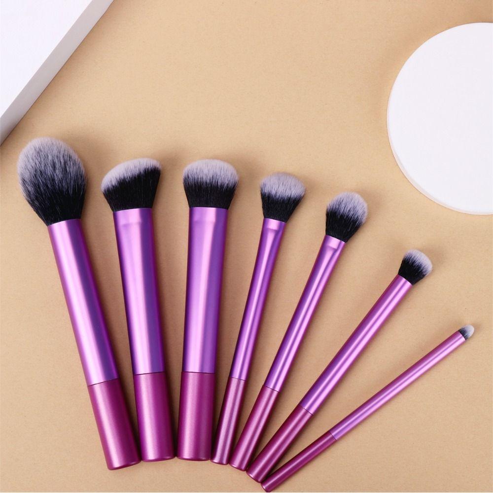 7Pcs Synthetic Hair Makeup Brush Kit Easy to Clean Concealer Brush New Blush Brush