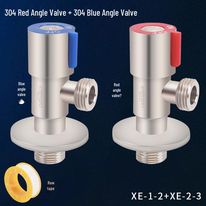 304 Stainless Steel 4-Point Hot & Cold Water Valve Switch