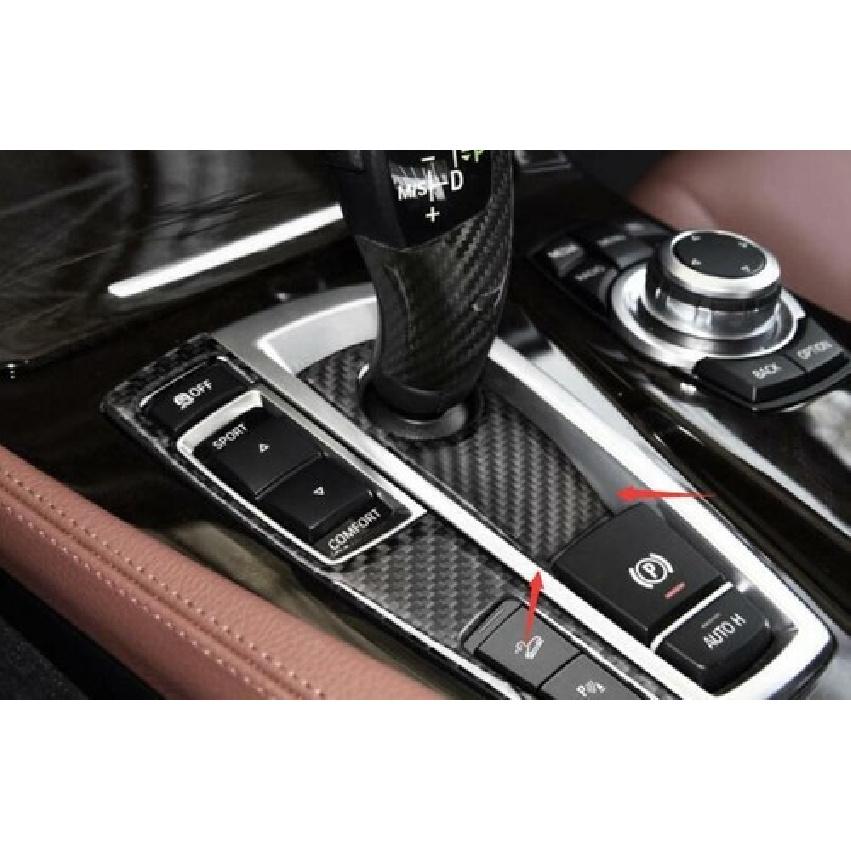For BMW X3 F25 X4 2011-17 Real Carbon Fiber Console Gear Shift Knob Below Decor