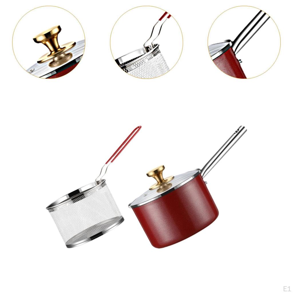 Маленький набор для фритюрницы, кастрюля для молока с корзиной для жарки, кастрюля для масла