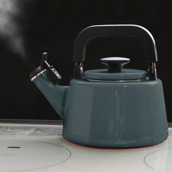 IH compatible cotton whistling kettle 2.1L Horo) smoke blue Fuji Horo (Fuji CTN-2.1WK.SB