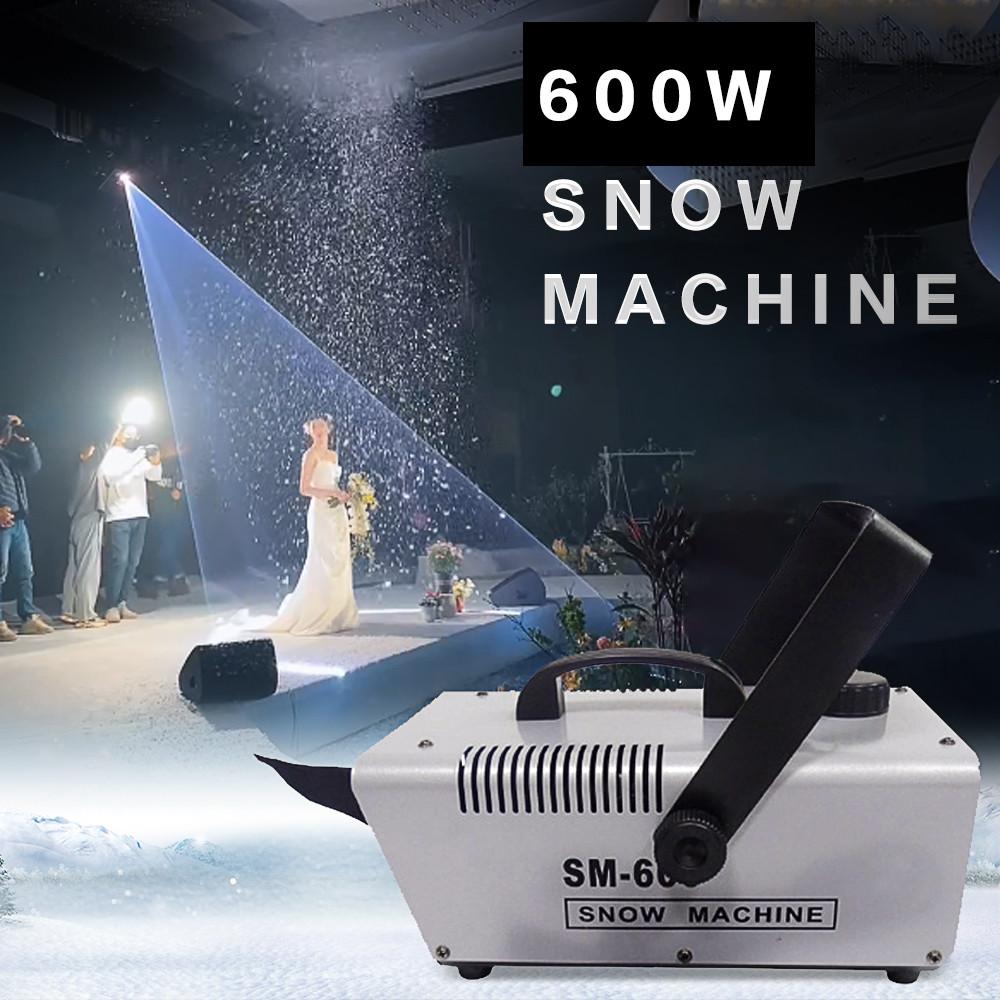 600W Remote Control Snow Machine Wedding Party Snowflake Making Machine Stage Effect Simulated Snowflake Sprayer